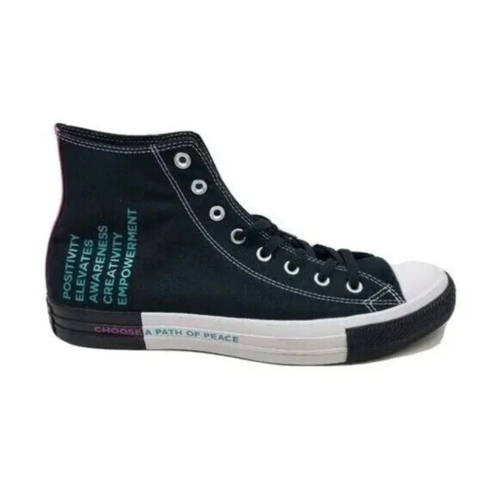 Converse Chuck Taylor All Stars Seek Peace Sneakers Mens 11.5 Black 166535F